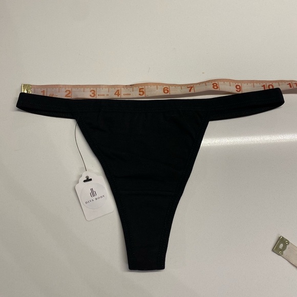 Black Thong Panties Underwear Set of 3 Size Small Medium NWT - Picture 8 of 9
